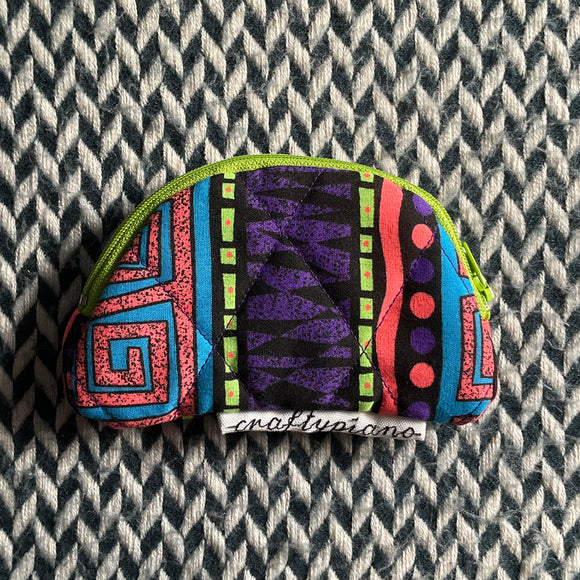 ABSTRACTION -- small notion pouch with zipper -- ready to ship