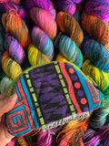 ABSTRACTION -- small notion pouch with zipper -- ready to ship