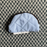SHEEPISH PALE BLUE -- small notion pouch with zipper -- ready to ship