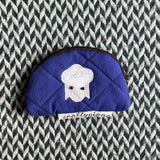 SHEEPISH DARK BLUE -- small notion pouch with zipper -- ready to ship