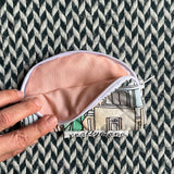 NYC Watercolors -- small notion pouch with zipper -- ready to ship