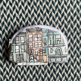 NYC Watercolors -- small notion pouch with zipper -- ready to ship