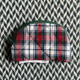 Hearty Plaid -- small notion pouch with zipper -- ready to ship