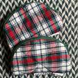 Hearty Plaid -- small notion pouch with zipper -- ready to ship