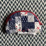 Patchwork -- small notion pouch with zipper -- ready to ship