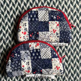 Patchwork -- small notion pouch with zipper -- ready to ship