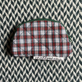 Dainty Plaid -- small notion pouch with zipper -- ready to ship