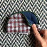 Dainty Plaid -- small notion pouch with zipper -- ready to ship