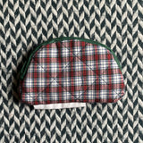 Dainty Plaid -- small notion pouch with zipper -- ready to ship