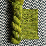 RESTING GRINCH FACE -- Times Square sock yarn -- ready to ship