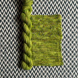 Resting Grinch Face -- mini-skein -- Times Square sock yarn -- ready to ship