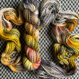 IT'S LIT -- Wave Hill zebra fingering yarn -- ready to ship