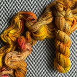 GLOW BIG OR GLOW HOME -- Wave Hill zebra fingering yarn -- ready to ship