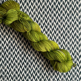 RESTING GRINCH FACE -- Times Square sock yarn -- ready to ship