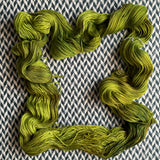 RESTING GRINCH FACE -- Times Square sock yarn -- ready to ship