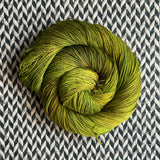 RESTING GRINCH FACE -- Times Square sock yarn -- ready to ship