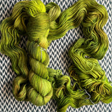 RESTING GRINCH FACE -- Greenwich Village DK yarn -- ready to ship