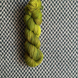 RESTING GRINCH FACE -- Broadway sparkle sock yarn -- ready to ship