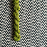 Resting Grinch Face -- mini-skein -- Times Square sock yarn -- ready to ship