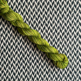 Resting Grinch Face -- mini-skein -- Times Square sock yarn -- ready to ship