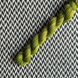 Resting Grinch Face -- mini-skein -- Times Square sock yarn -- ready to ship