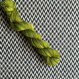 RESTING GRINCH FACE -- Half-Skein -- Times Square sock yarn -- ready to ship