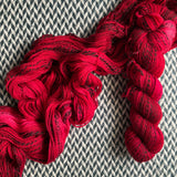 CLAUS-TROPHOBIC -- Wave Hill zebra fingering yarn -- ready to ship