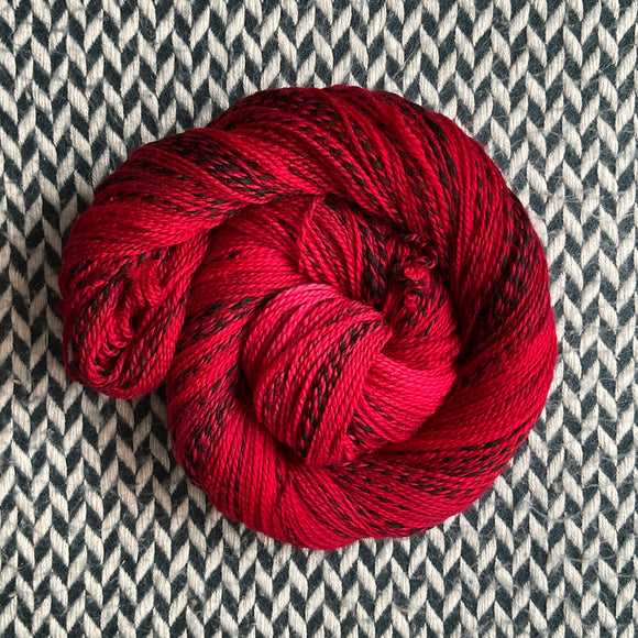 CLAUS-TROPHOBIC -- Wave Hill zebra fingering yarn -- ready to ship