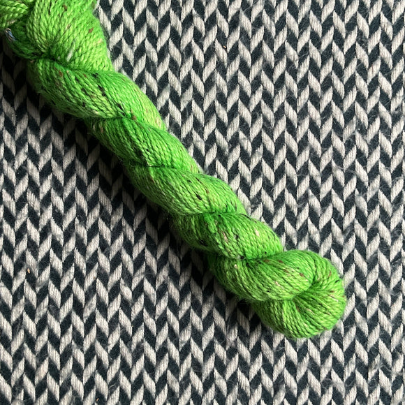 LIME -- Half-Skein -- LaGuardia Tweed DK yarn --ready to ship