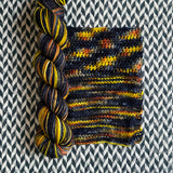 SOLAR ECLIPSE OF THE HEART -- Half-Skein -- Broadway sparkle sock yarn -- ready to ship