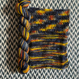 Solar Eclipse of the Heart -- mini-skein -- Broadway sparkle sock yarn-- ready to ship