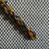 Solar Eclipse of the Heart -- mini-skein -- Broadway sparkle sock yarn-- ready to ship