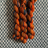 Beauti-fall -- mini-skein -- Broadway sparkle sock yarn -- ready to ship