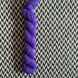 Flying Purple People Eater -- mini-skein -- Broadway sparkle sock yarn-- ready to ship