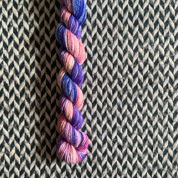 Great Sand Dunes -- mini-skein -- Broadway sparkle sock yarn-- ready to ship