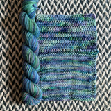 Water Lilies -- mini-skein -- Broadway sparkle sock yarn-- ready to ship