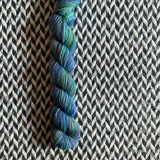 Water Lilies -- mini-skein -- Broadway sparkle sock yarn-- ready to ship