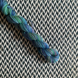 Water Lilies -- mini-skein -- Broadway sparkle sock yarn-- ready to ship