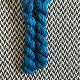 Blue Agate -- mini-skein -- Broadway sparkle sock yarn-- ready to ship