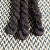 Night Smoke -- mini-skein -- Broadway sparkle sock yarn-- ready to ship