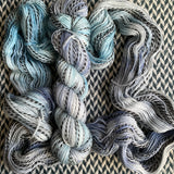 CERULEAN CELEBRATION -- Wave Hill zebra fingering yarn -- ready to ship