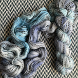 CERULEAN CELEBRATION -- Wave Hill zebra fingering yarn -- ready to ship