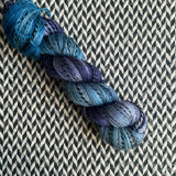 AZURE AFFAIR -- Wave Hill zebra fingering yarn -- ready to ship