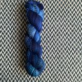 SAPPHIRE SOIRÉE -- Wave Hill zebra fingering yarn -- ready to ship