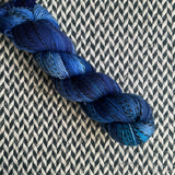 SAPPHIRE SOIRÉE -- Wave Hill zebra fingering yarn -- ready to ship