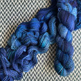 SAPPHIRE SOIRÉE -- Wave Hill zebra fingering yarn -- ready to ship