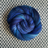 SAPPHIRE SOIRÉE -- Wave Hill zebra fingering yarn -- ready to ship