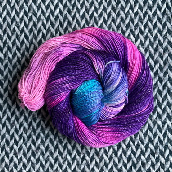 ELECTRIC SHEEP -- Broadway sparkle sock yarn-- ready to ship