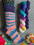 JELLYWISH and Moonlit Mermaid * Broadway Sparkle Sock Set * -- full-size skein with mini-skein -- ready to ship yarn