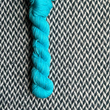 HIGHLIGHTER BLUE -- Half-Skein -- Broadway sparkle sock yarn -- ready to ship